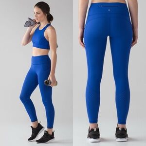 Lululemon Mind Over Miles Tight (25") Jet Stream Sz 4